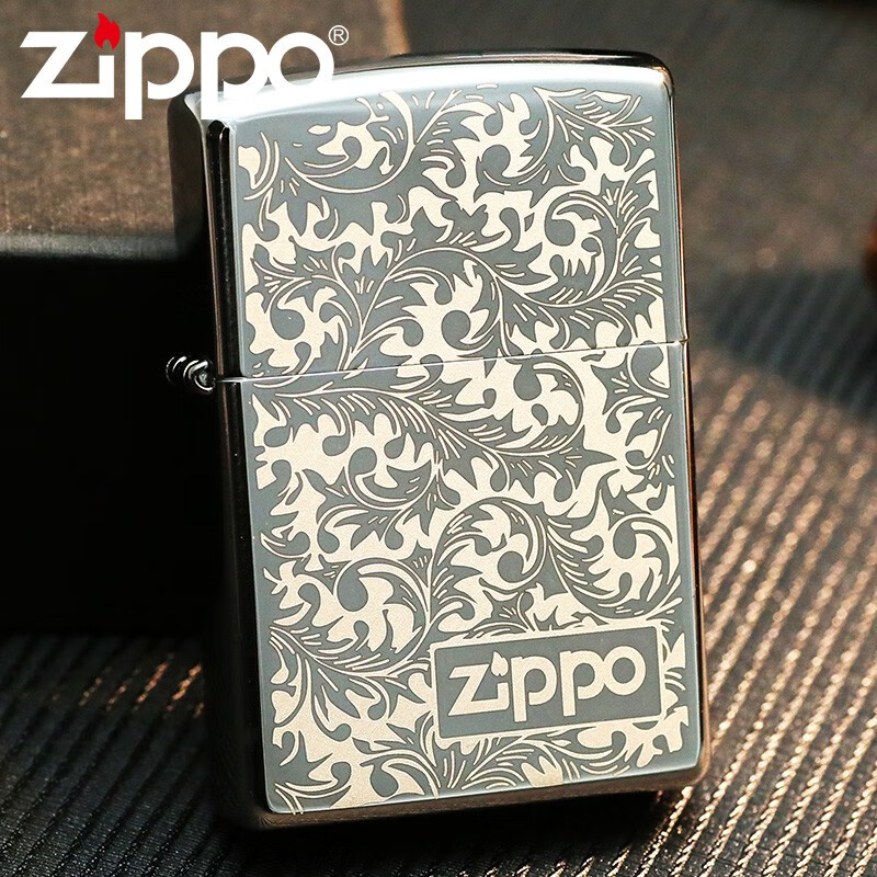 zippo美国zippo煤油防风 打火机 原装男士礼品刻字刻照片 富贵唐草
