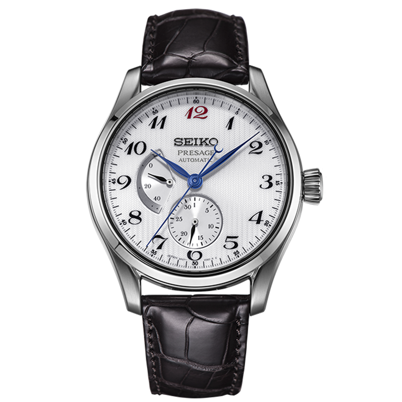 精工（SEIKO）手表 PRESAGE领航系列日本原装进口红12鳄鱼皮带6R机芯复古机械男表SPB059J1七夕送男友