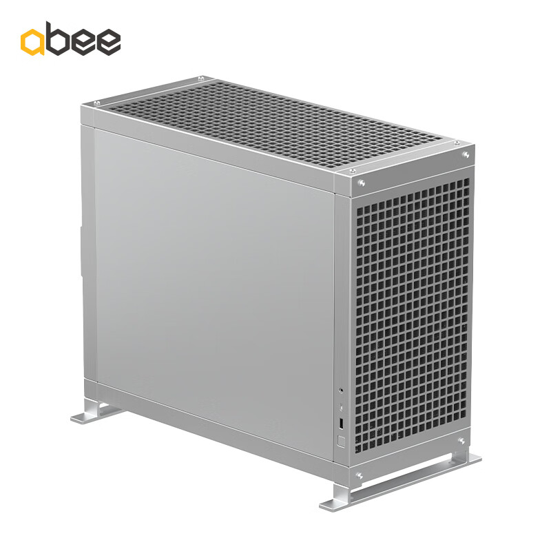 abeeABEE PIXEL TWO 全铝玻璃侧板机箱 双360冷排 支持E-ATX主板 5090 像素拼图/CNC精雕工艺/垂直布局 PIXEL TWO 银色（铝侧板）