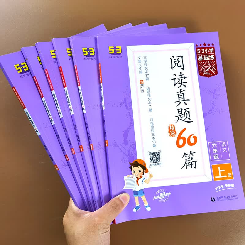 53小学基础练阅读真题60篇五年级四年级一年级二年级三年级六年级上册下册语文上下阅读理解专项训练书课外阅 【2本】句式训练+阅读真题60篇 小学一年级