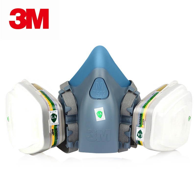 3M防毒面具防甲醛套装防喷漆甲醛酸性工业气体多功能防护面罩7502+6006