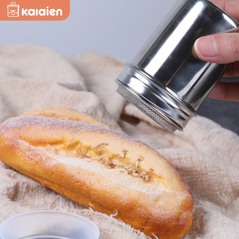 卡莱恩（KALAIEN）304不锈钢撒粉罐 欧式面包咖啡可可粉撒粉器面粉罐调料罐带盖糖粉筛 烘焙工具 撒粉罐