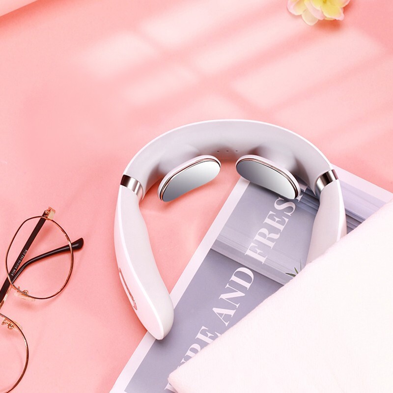 三八妇女节礼物女38神节颈椎按摩器仪护颈仪颈部送妈爸父母送女友亲长辈生日礼物女男朋友礼品生虎式飞跃  颈部可松紧调节【时尚白】充电热敷款