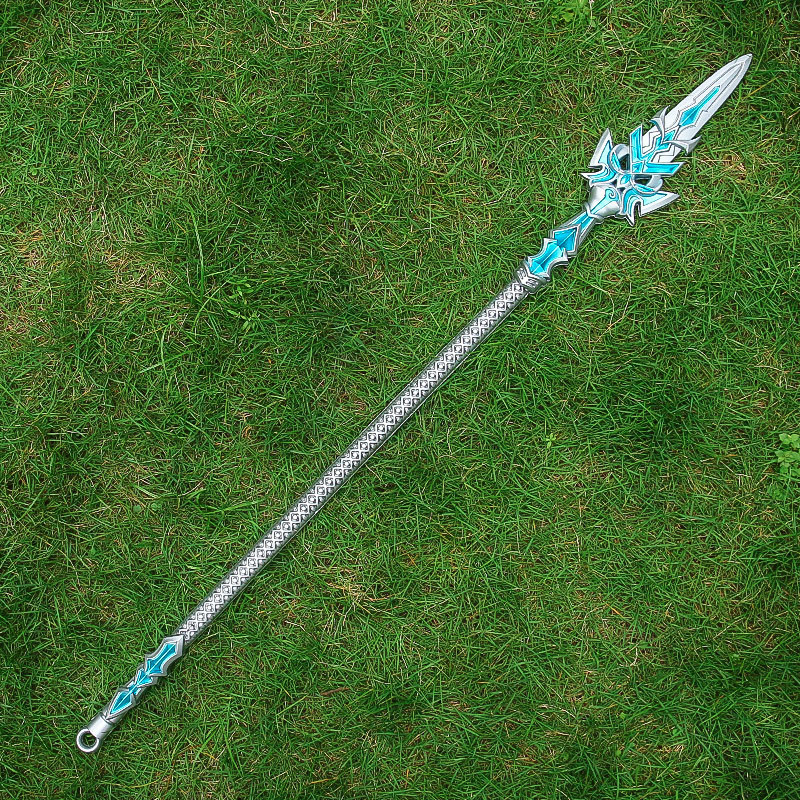 鸣人动漫蓝银霸王枪七杀剑修罗魔剑斗罗周边玩具刀剑pp塑料海神三叉戟