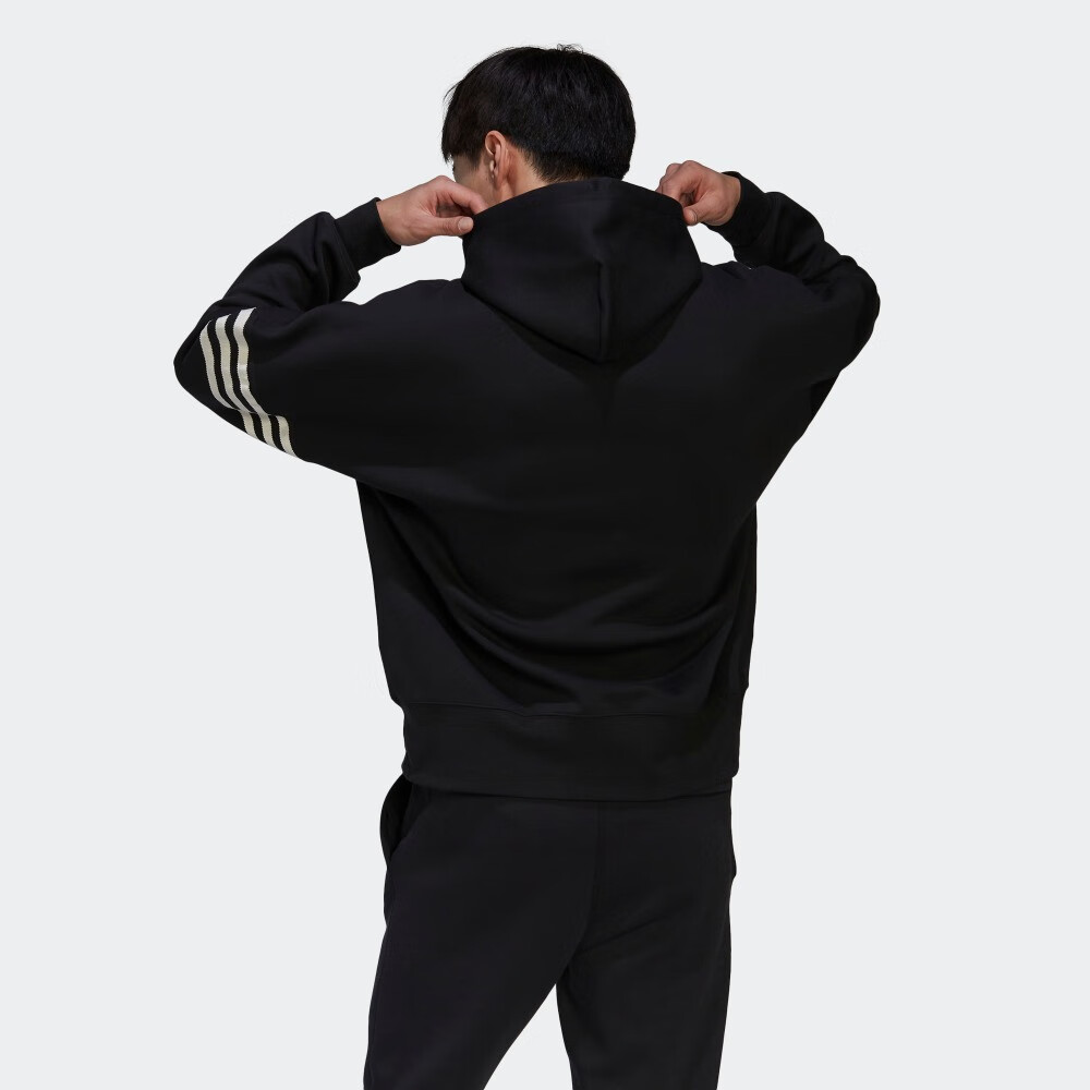 adidas阿迪达斯官方三叶草男装春季宽松运动连帽卫衣hm1871 黑色 xl