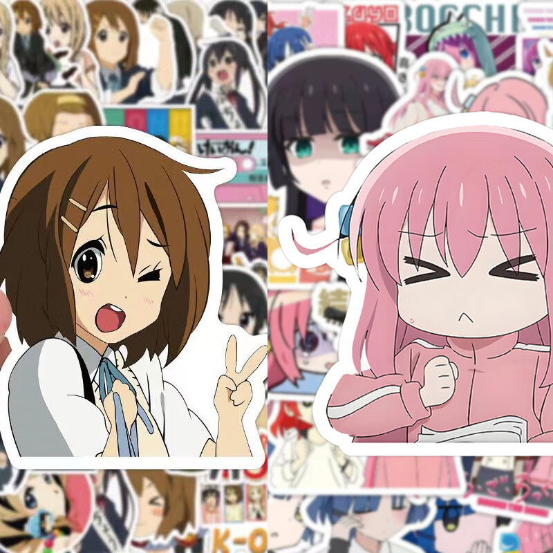 哈特纶孤独摇滚贴纸 二次元轻音少女卡通可爱贴画笔记本电脑吉他 100