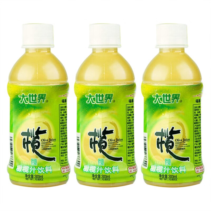 李禧记学雄福建福州特产大世界橄榄汁整箱300ml*12瓶饮料小瓶装果汁