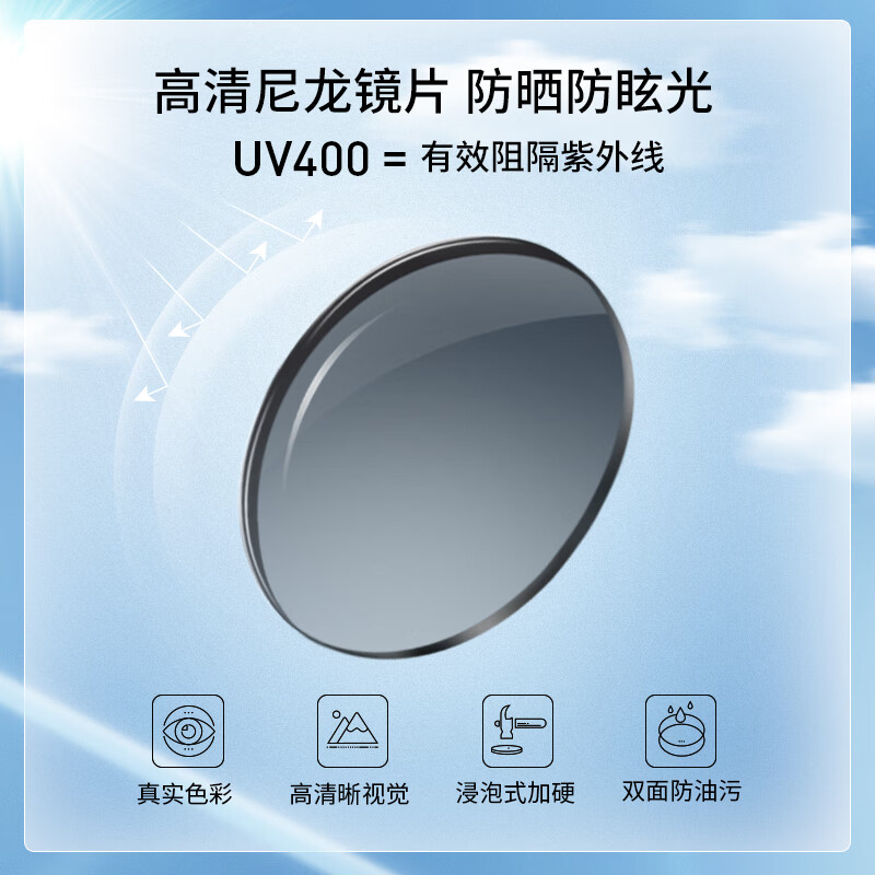 海伦凯勒（HELEN KELLER）爆款新品太阳镜女潮流复古ins猫眼墨镜防紫外线男H2711 H2711N01全色灰镜片亮黑框 非偏光