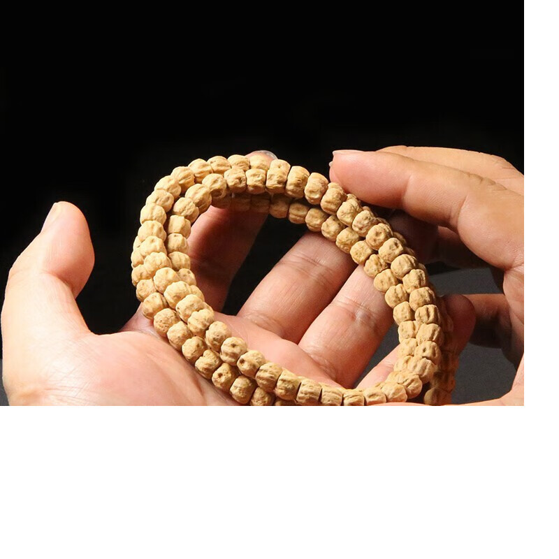 蝶灿自然顺纹鬼脸百香籽108颗佛珠手串男女 热振寺柏香籽原籽三通单