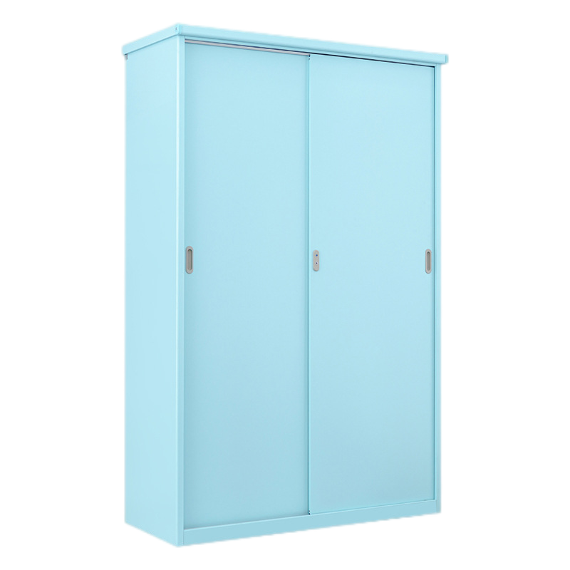 叶氏木语 阳台柜储物柜防水防晒户外金属收纳柜日式室外防雨杂物置物柜飘窗柜子 【蓝色】长890深550高2000mm  包安装