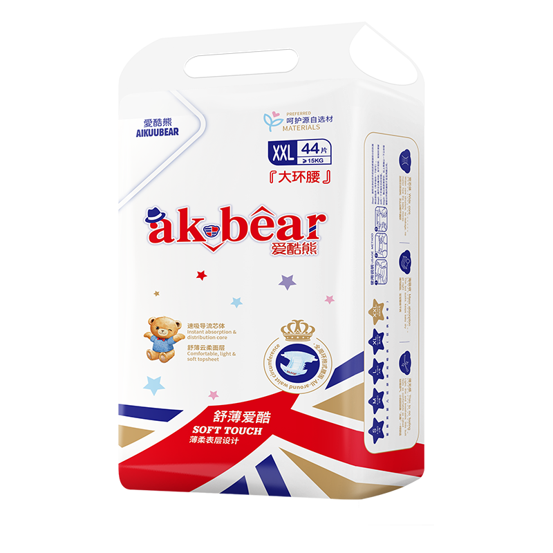 爱酷熊(AIKUUBEAR)舒薄纸尿裤:干爽无忧,价格优惠!
