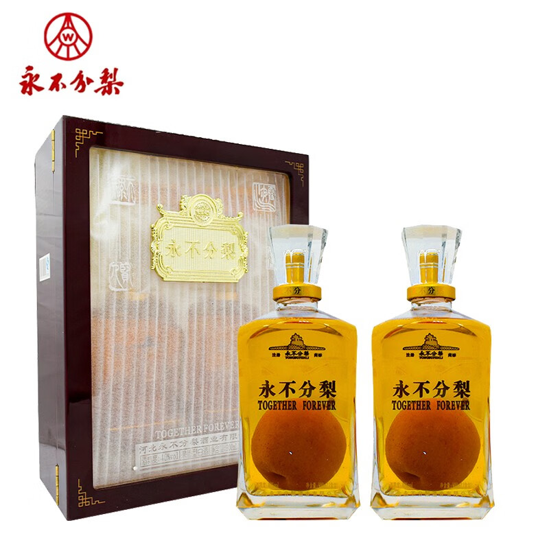 【送礼推荐老酒】永不分梨酒40度 900ml双瓶礼盒装 礼品酒收藏酒年份
