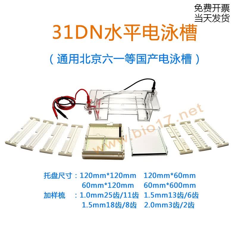 旋士琼脂糖制胶板六一双面制胶器水平电泳凝胶板天能伯乐托盘梳子31dn