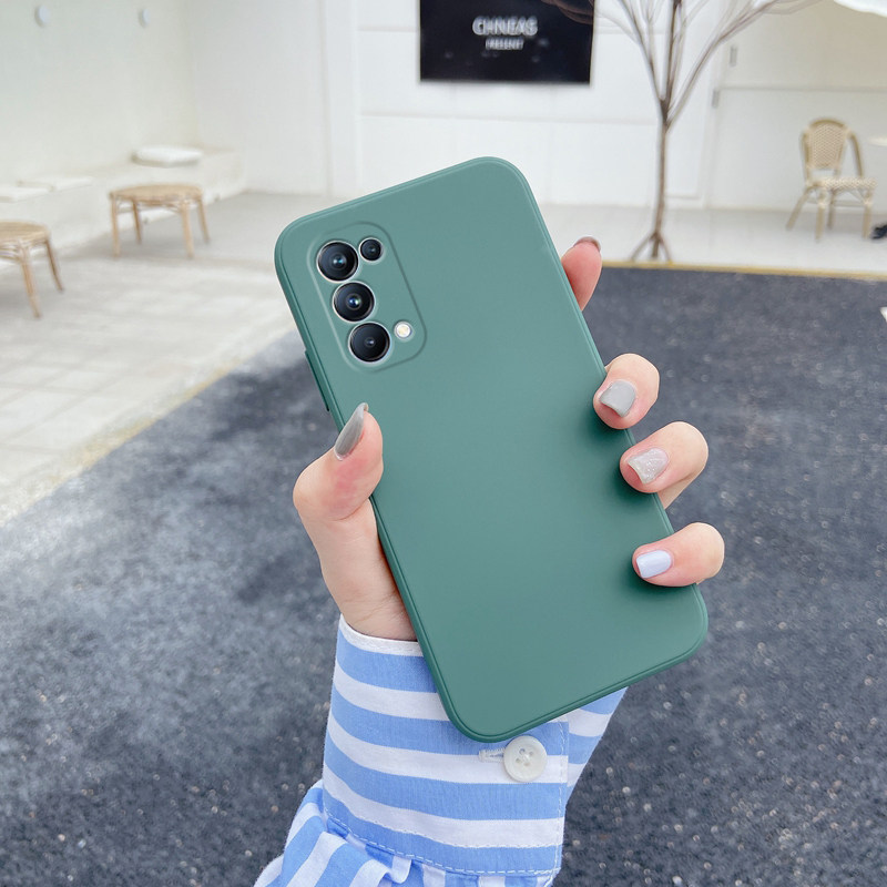 雅伊美opporeno55g手机壳opreno5直边液态硅胶保护套oppreno5防摔软壳