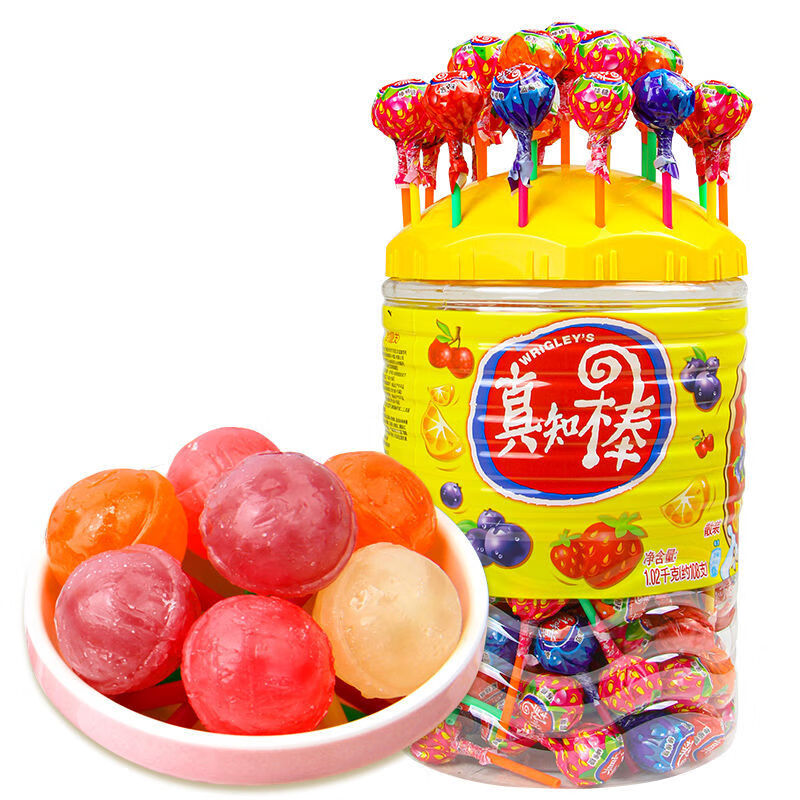 真知棒棒棒糖万圣节糖果儿童多口味硬糖小零食 真知棒一桶