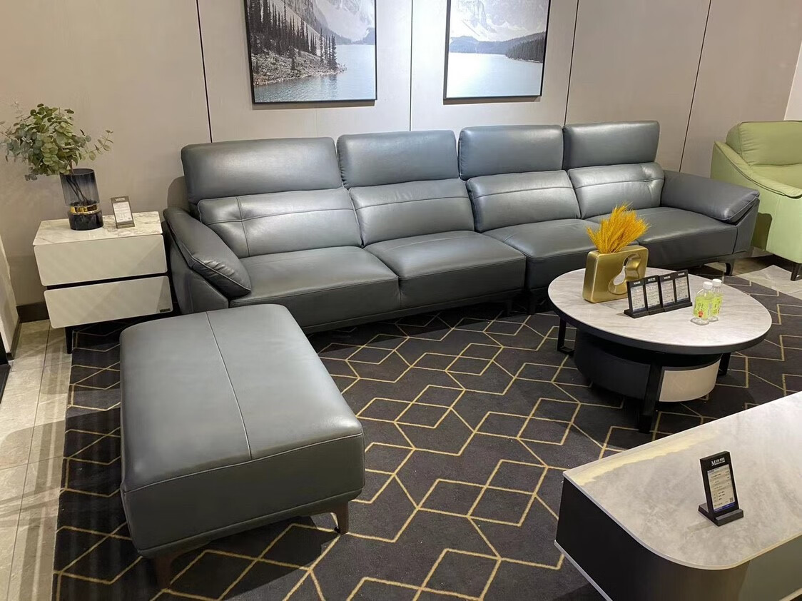 澳颜莱左右沙发专柜维特利全皮情景现代系列zy2383 y2383 y2383 y2 y