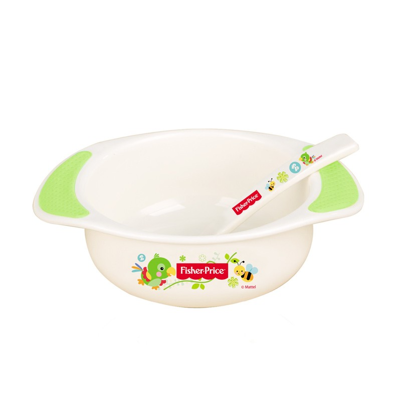 费雪（Fisher-Price）婴儿辅食碗 新生儿宝宝专用吃米粉喂水的碗勺套装 绿色