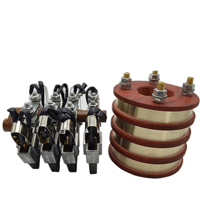 禄维钢集电环四路大功率四路铜环集电环导电环机械导电环配套碳刷碳刷