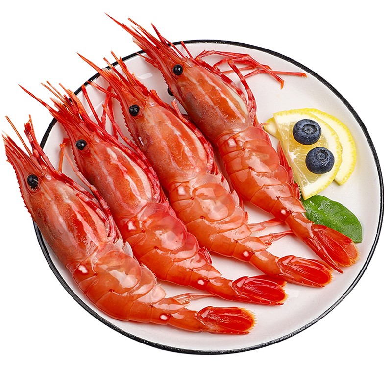 三蟹岛 加拿大牡丹虾刺身 大号 北极甜虾 斑点虾 海鲜水产即食 北极甜