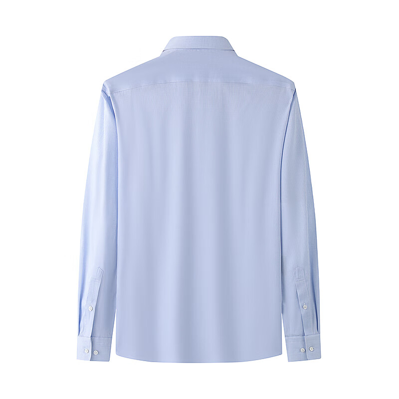 MAYOR男装 ALUMO面料易打理蓝色长袖男衬衫 蓝色 43