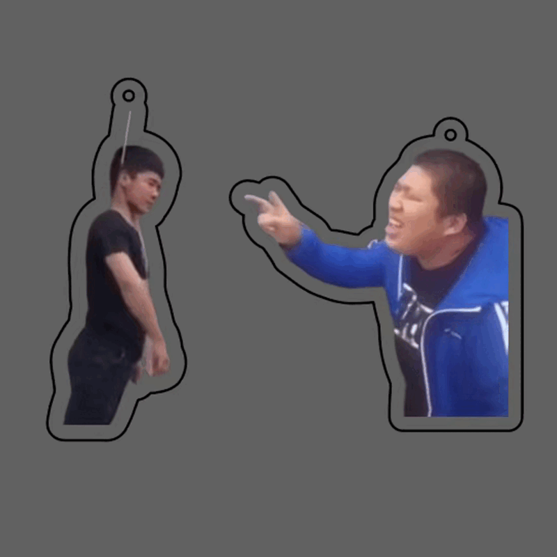 楪嫦虎哥唐老鸭挂件东北往事双击虎哥唐老鸭早期整活网红亚克力钥匙扣