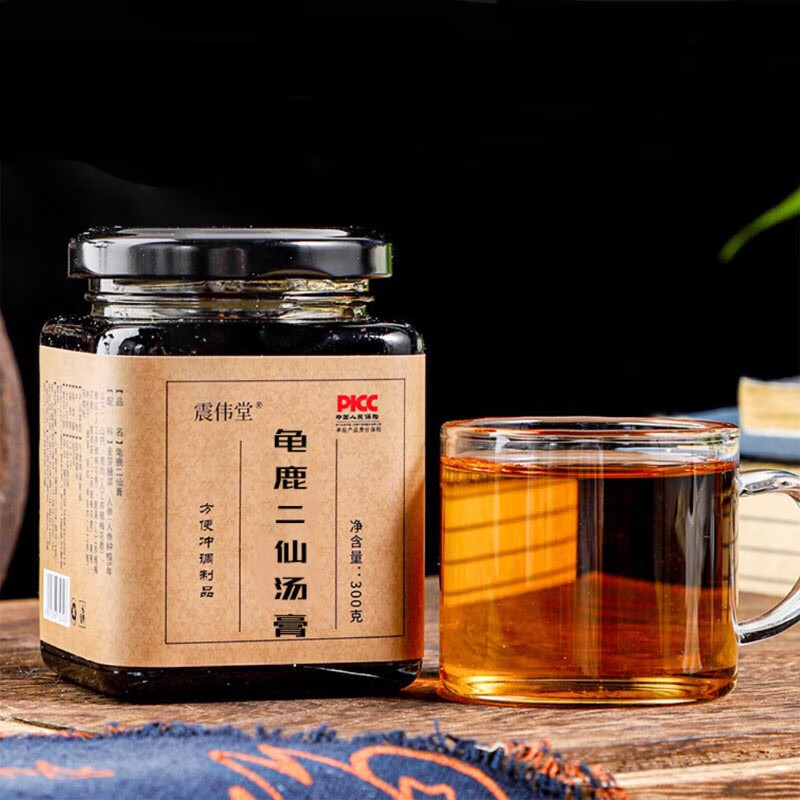 震伟堂龟鹿二仙汤膏 正宗手工熬制老中医鹿鞭二仙膏男养生滋补品 300g