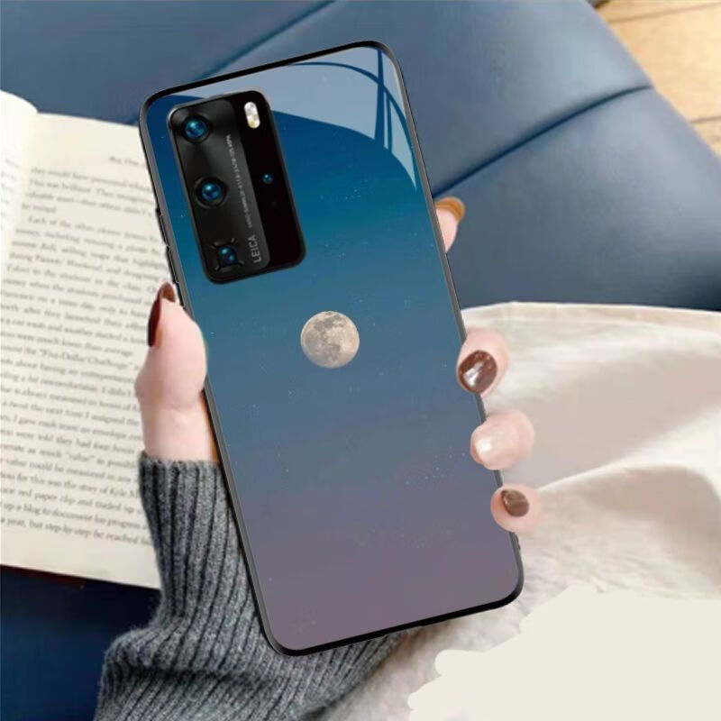 华为huawei冷淡星空华为nova8/7/6se/5pro手机壳p40玻璃mate30pro畅享