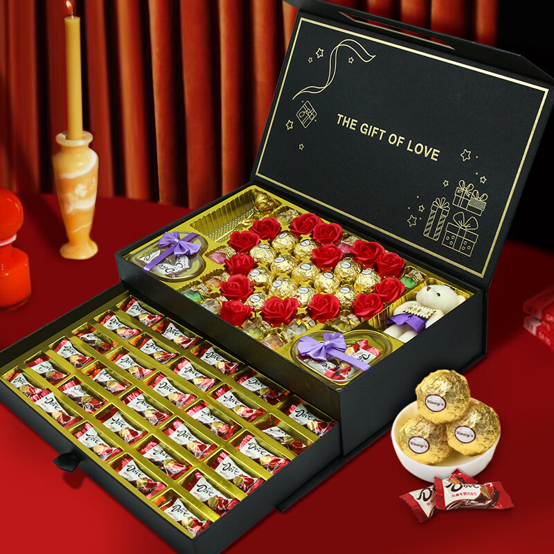 德芙(dove)唯美斯双拼巧克力礼盒教师节礼物女老师送女友高档实用生日