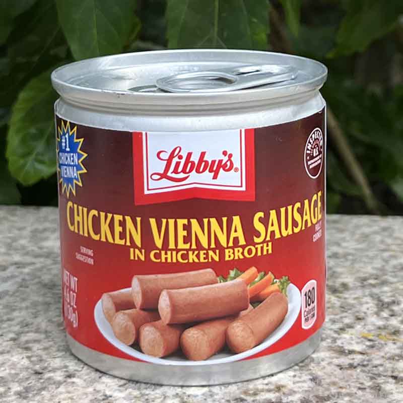 食芳溢美国利比维也纳鸡肉肠易开罐速食肠libby vienna chicken