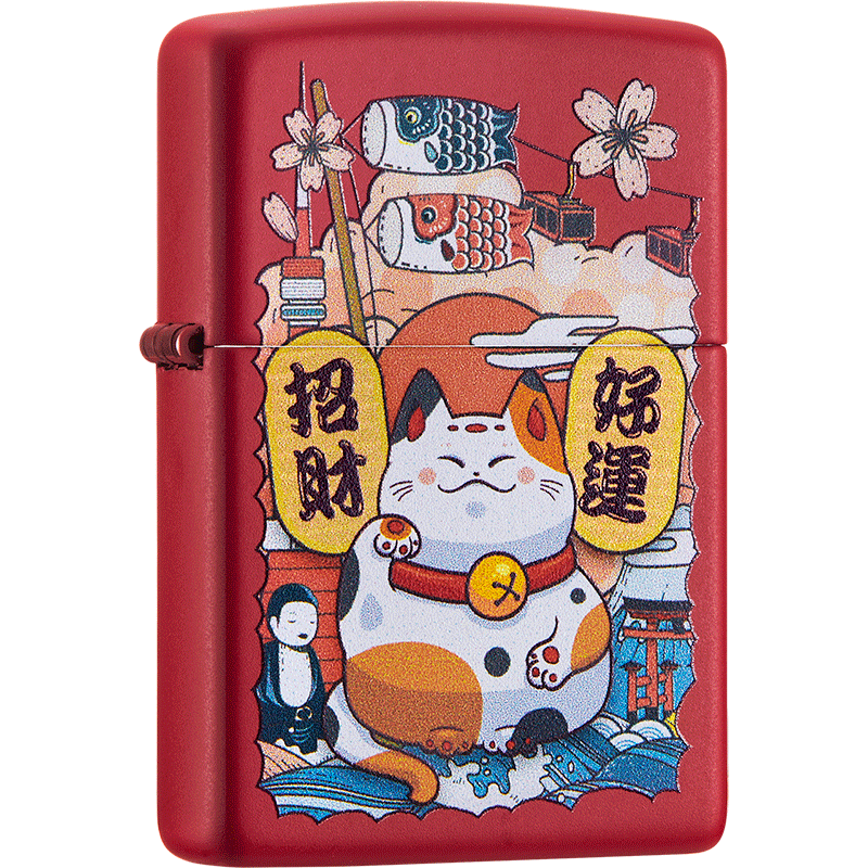 ZiPPO招财猫红哑漆打火机价格走势,惊喜不断