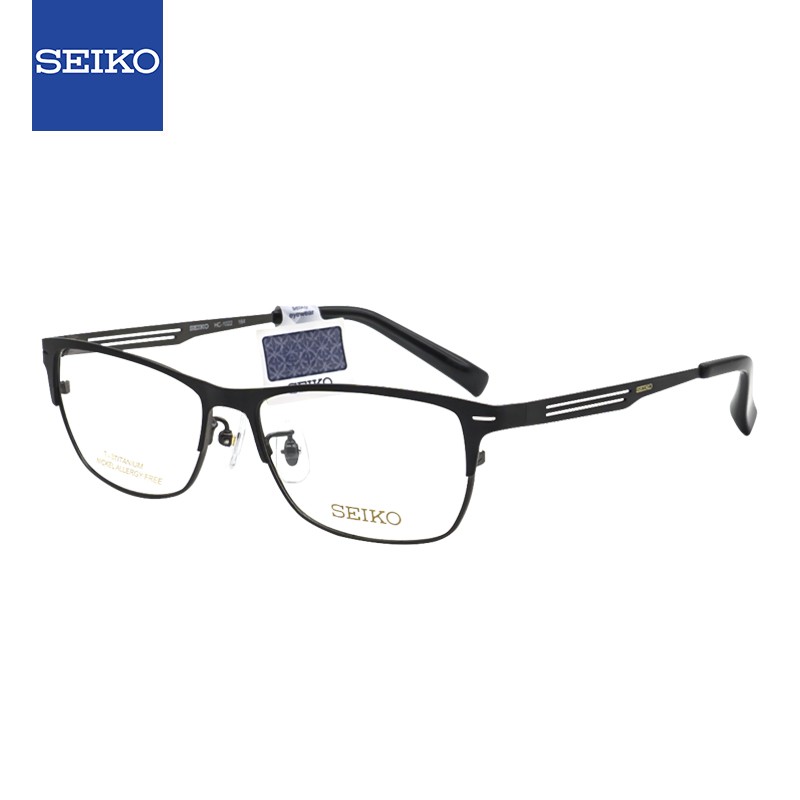 精工(seiko)[免费配镜]眼镜框男款全框钛材眼镜架hc1022 164 依视路单