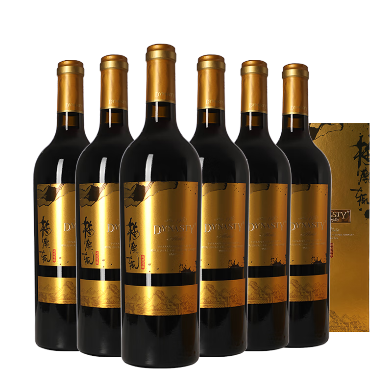 王朝（DYNASTY）梅鹿輒超級(jí)陳釀金標(biāo)干紅葡萄酒禮盒裝750m節(jié)日送禮商務(wù)婚禮 超級(jí)陳釀?wù)涠Y盒裝