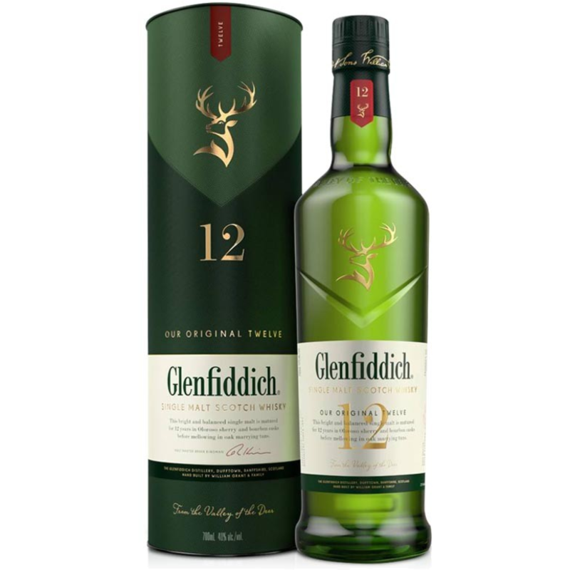 Glenfiddich 格兰菲迪 12年 天使雪莉 单一麦芽 苏格兰威士忌 43%vol 700ml