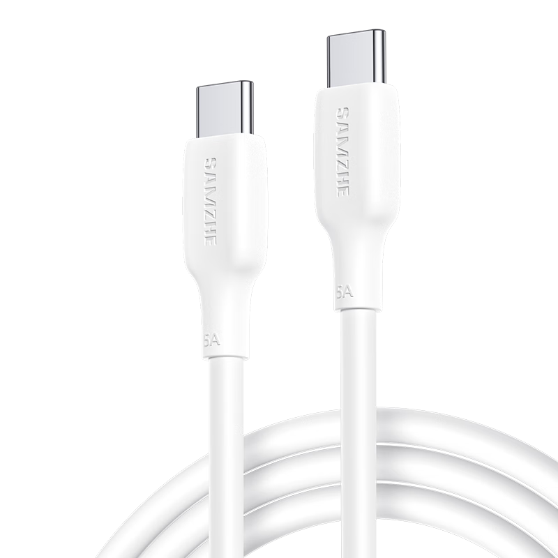 山泽双头Type-c数据线100W快充线5A适用苹果17/15/16华为Pura70/Mate荣耀小米手机笔记本平板充电线