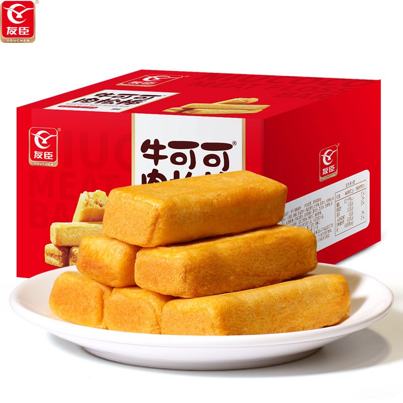 友臣(youchen) 金丝肉松饼750g面包糕点办公室休闲零食小吃营养早餐