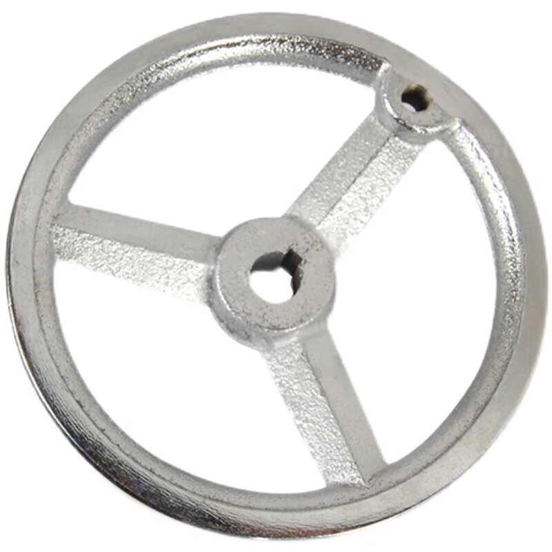 igiftfire铸铁镀鉻手轮机床手轮圆形方边铁手轮加工中心手轮手柄直径