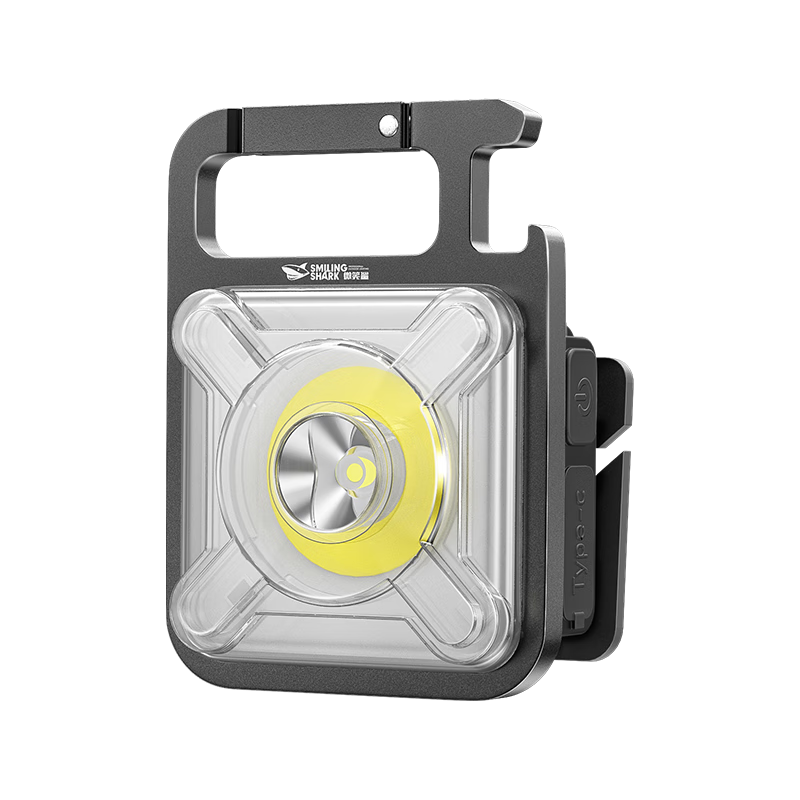 微笑鲨夜光遛狗灯狗狗防走丢失车祸宠物神器充电led闪光夜间安全信号灯 5档光源【续航4-8H 高弹头带 】