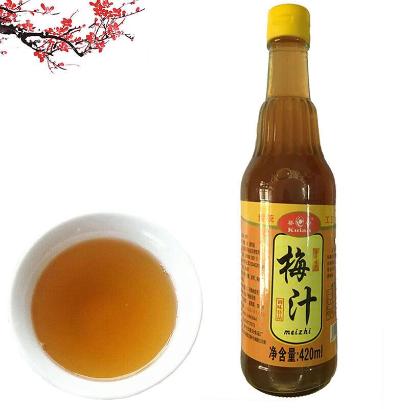 康创优品潮汕酸咸梅汁420ml水果腌制调料普宁酸梅酱拖李青梅汁 1瓶梅