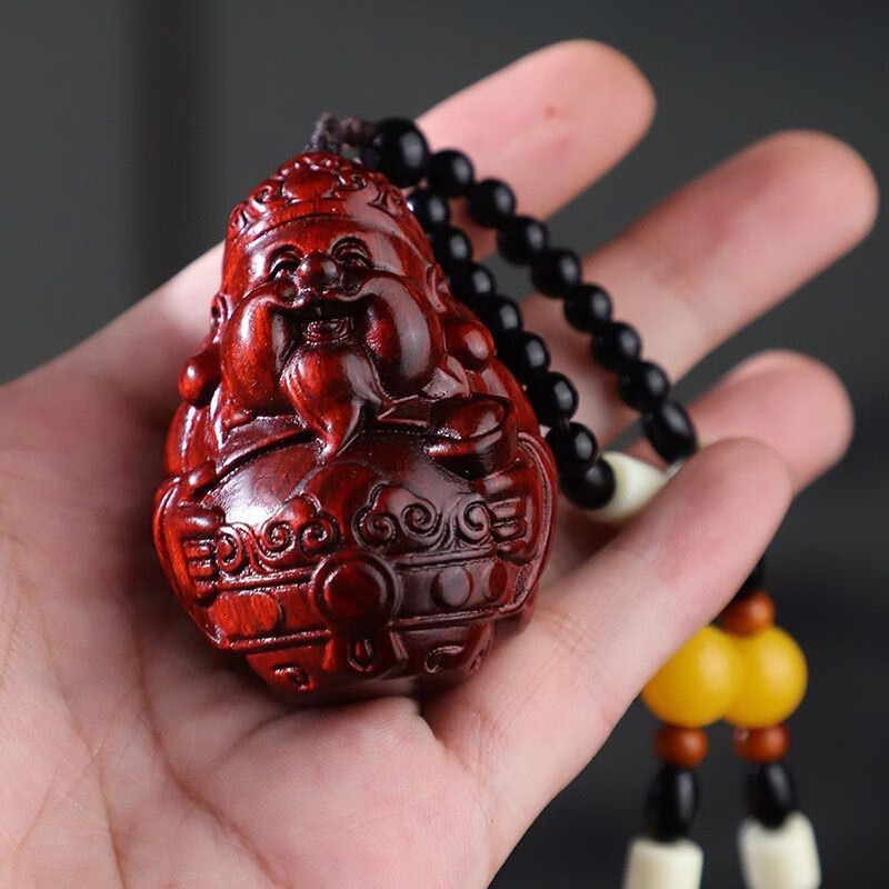 星恒梦把把壶手玩件木雕手把件男士随身挂件 胖地主