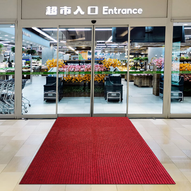 绚嘉户外地毯防水防晒商用长期冲洗防滑进门门厅吸水红色开业门口地毯