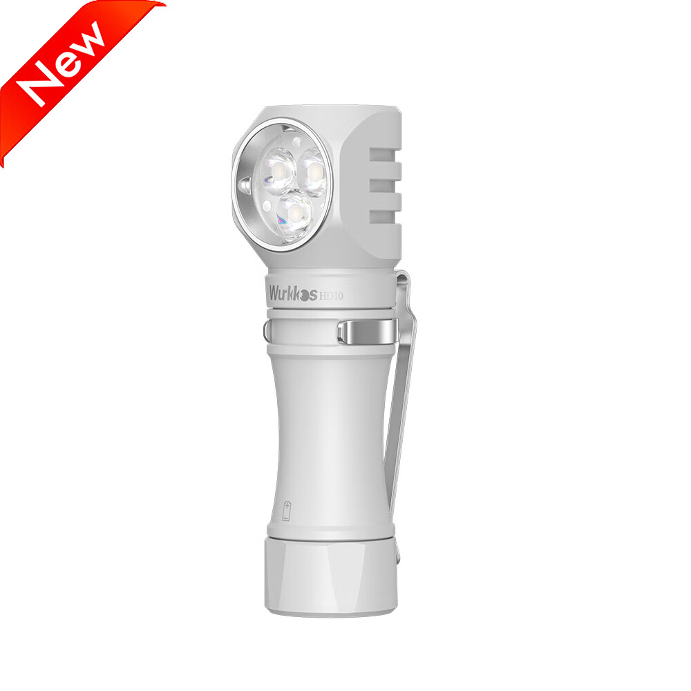 WURKKOS沃克思达HD10强光夜钓灯14500拐角手电筒户外越野夜跑步头灯 HD10微弧白套装【含电池】 6000K