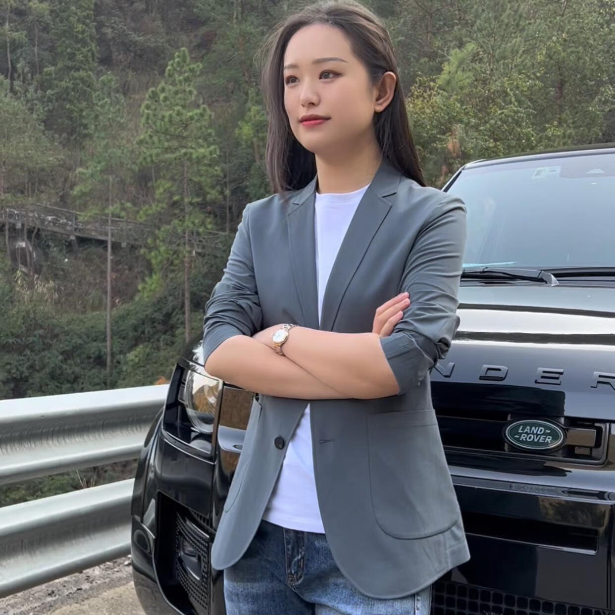 2023秋季新款修身显瘦微弹力经典简约气质款单西装外套XH 灰色 M【建议115-130斤】使用感如何?