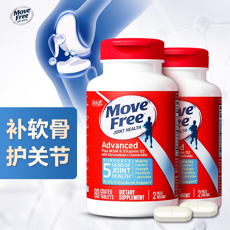 旭福MoveFree益节蓝瓶80粒*2的价格走势与评测