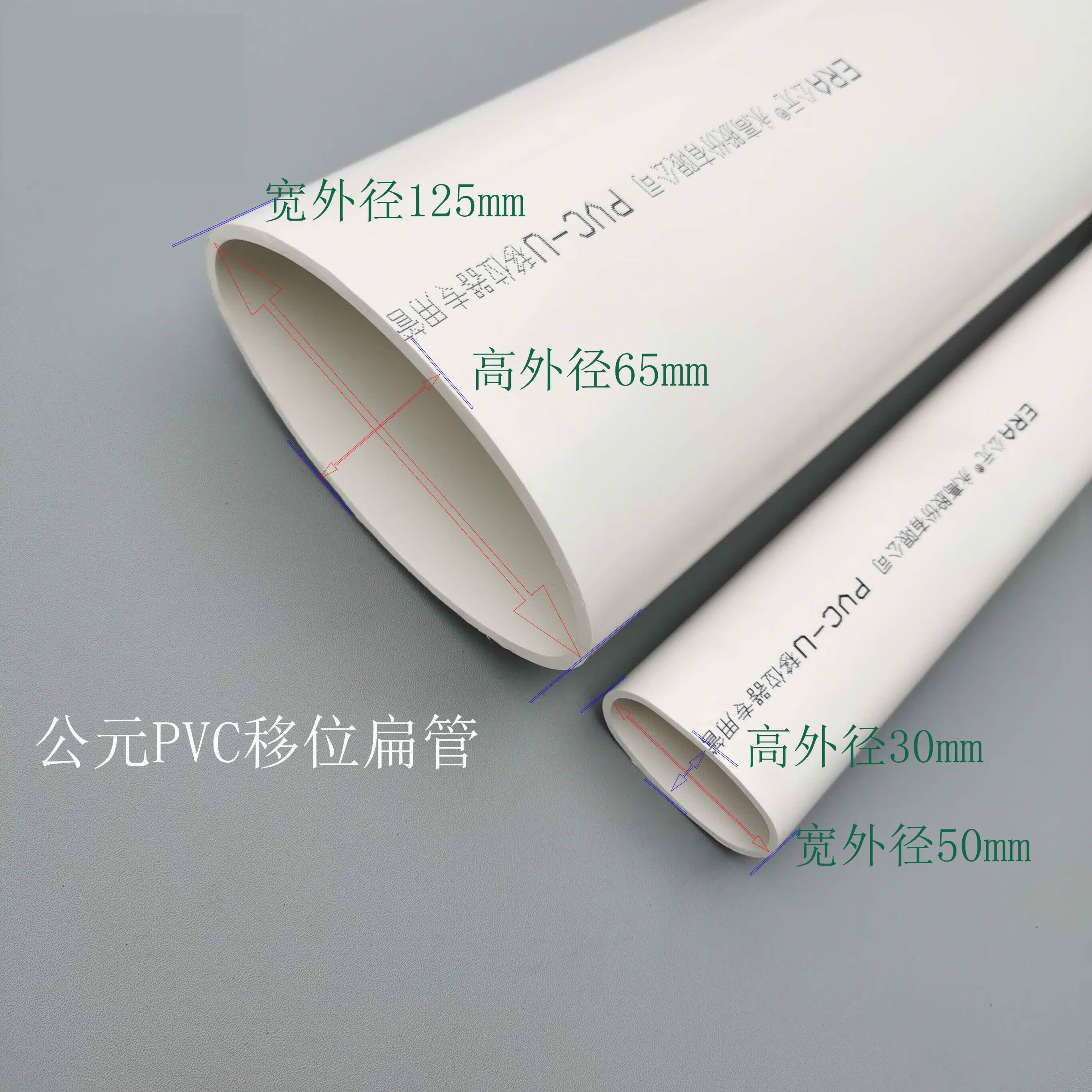 双幼pvc地漏移位器卫生间排水下水管 50扁管移位斜三通扁转圆弯头 50