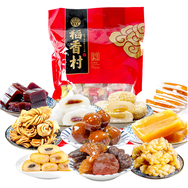 稻香村 零食约500g 12种口味小吃冰糖葫芦北京特产中华老字号京八件