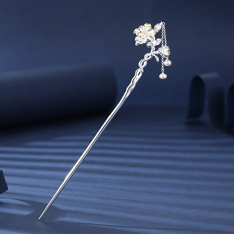 梦君宸s925银十二花神发簪女古风汉服可盘发簪子步摇新中式钗子礼物