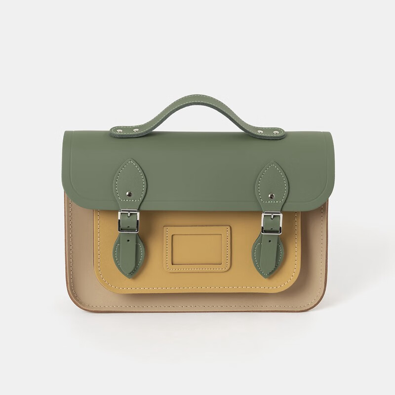 The Cambridge Satchel Company女生情人节礼物13寸Bat斜挎手提包 英伦风单肩斜挎手提包女包轻奢 橄榄绿+深沉棕+蘑菇黄属于什么档次？