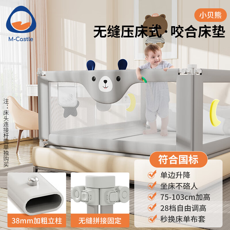 宝宝安全首选：M-CASTLE防护栏|防护栏历史价格网站