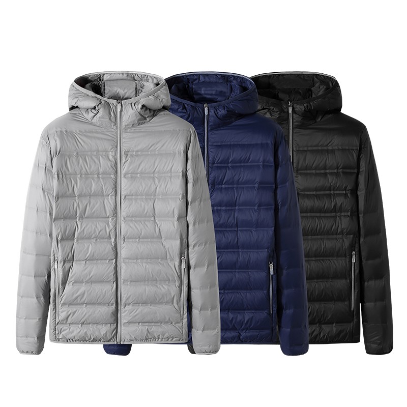 战枫特大码羽绒服男轻薄羽绒外套短款加肥加大胖子肥佬衣服300斤外套 黑色5501 L建议90-110斤