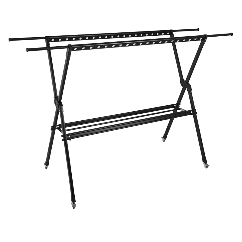 金贵夫人晾衣架落地晒衣架阳台折叠挂衣架室内晾衣杆晒被架伸缩X型